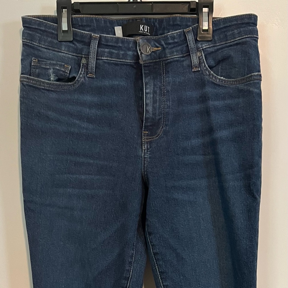 Kut from the Kloth Mia skinny Dark Blue Straight Leg Jeans